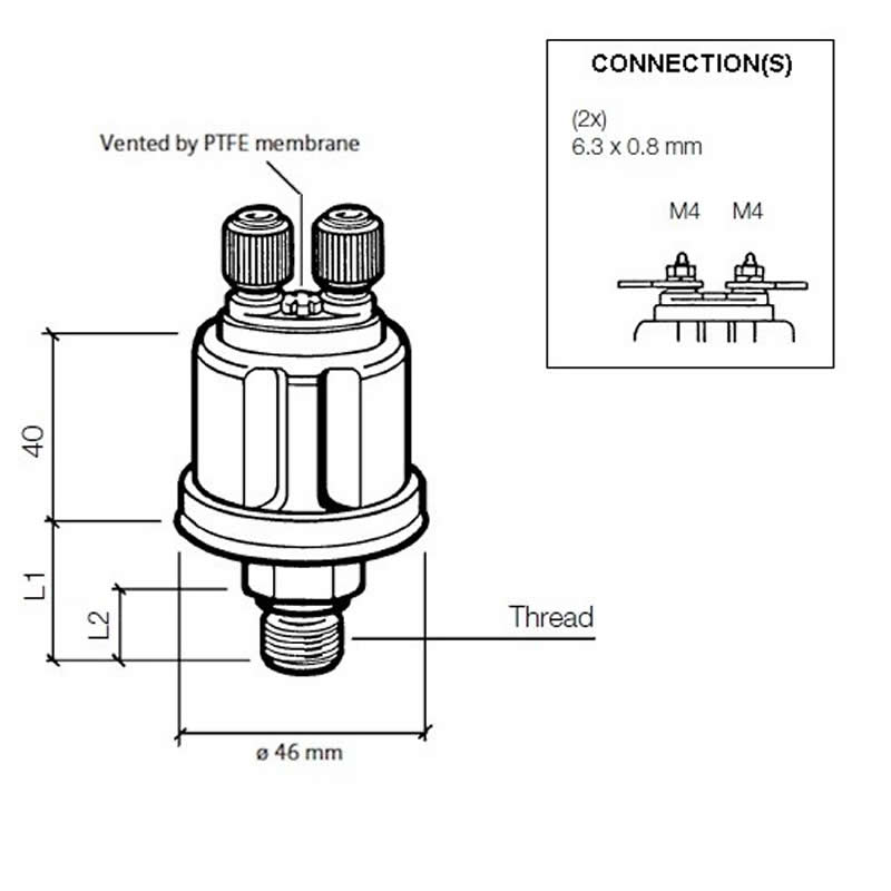 VDO DS Pressure sender 0-25 Bar